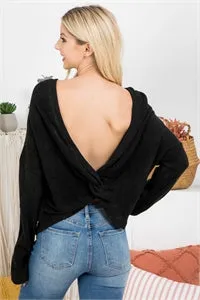 Softest Open Back Sweater Top