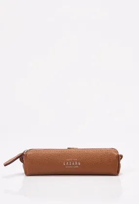 Tan Leather Pencil Case