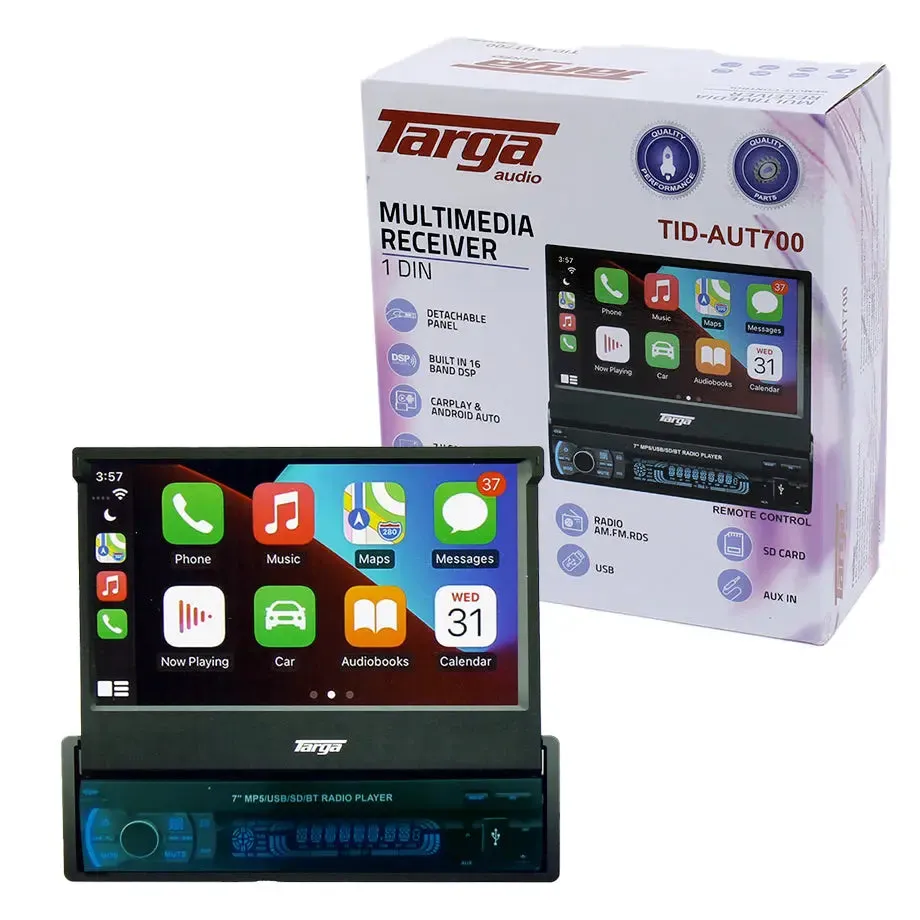 Targa TID-AUT700 7 Inch Multimedia Automatic In-Dash System With Apple Carplay & Android Auto