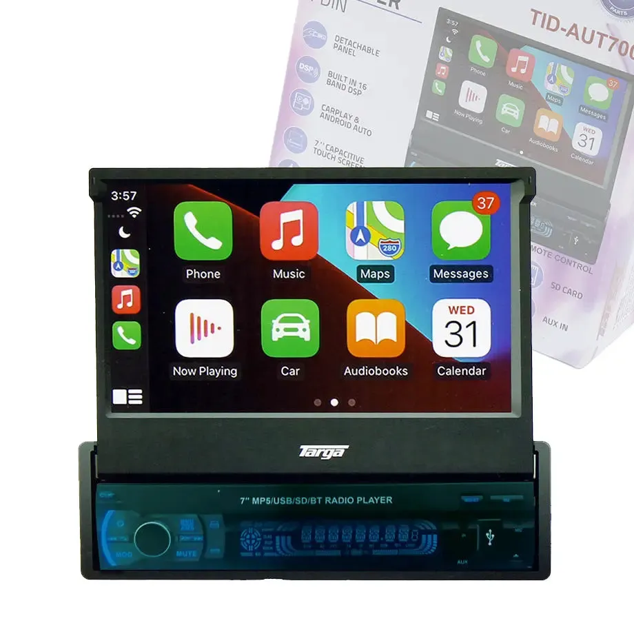 Targa TID-AUT700 7 Inch Multimedia Automatic In-Dash System With Apple Carplay & Android Auto