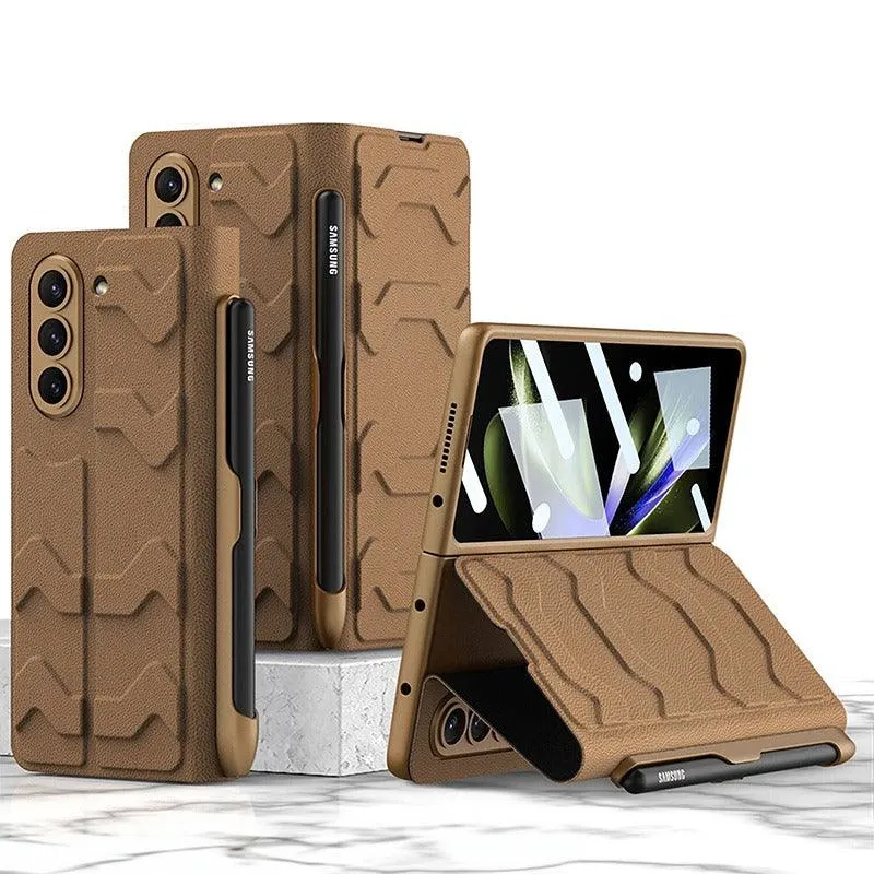 Tauri Leather Case for Galaxy Z Fold With Side Pen Slot