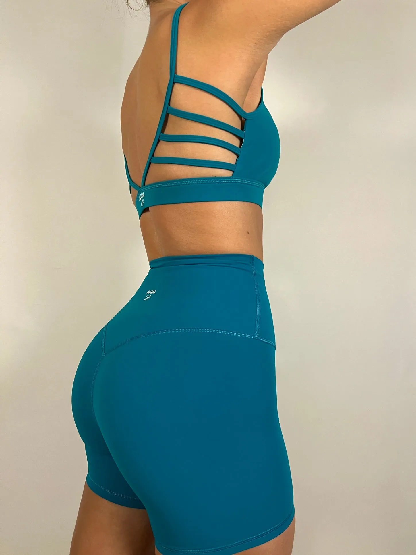 Teal Green Open Back Bra