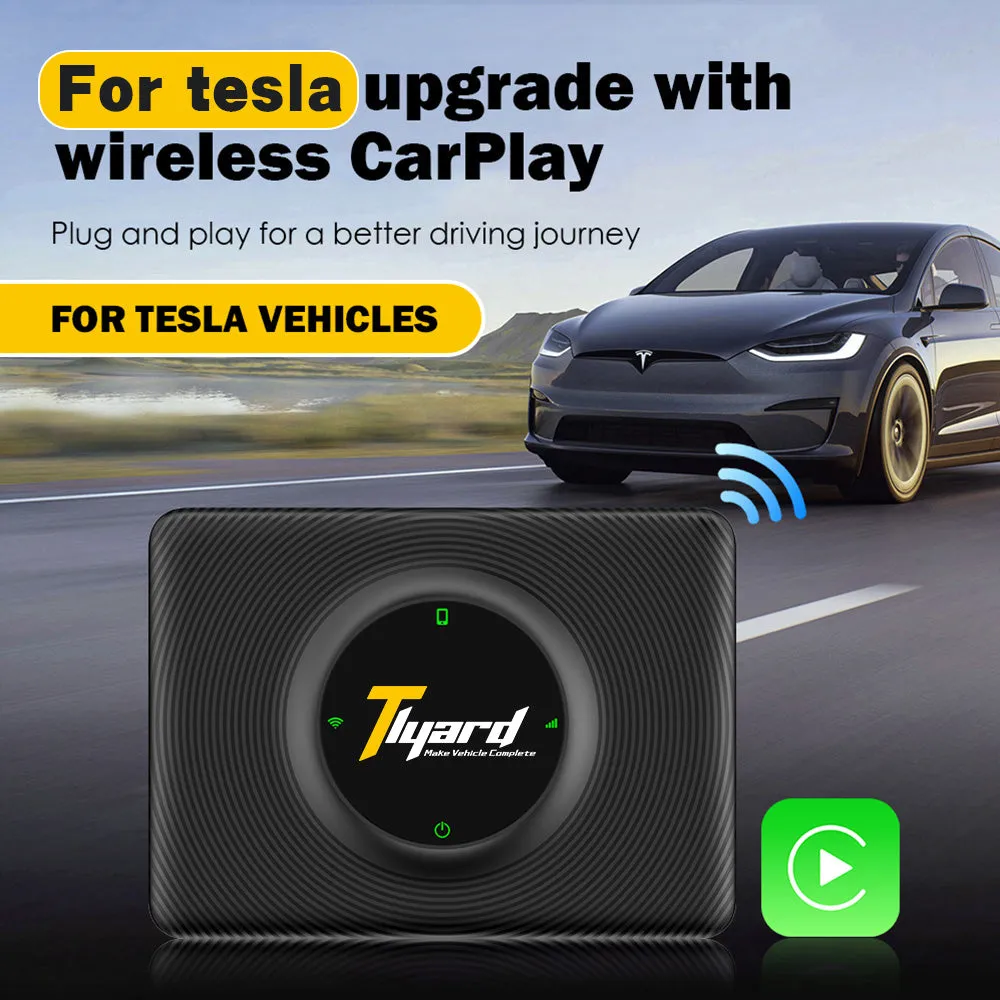 Tesla Wireless CarPlay Android Auto Adapter Box 2.4G   5G Wifi For Model 3 & Y & S & X