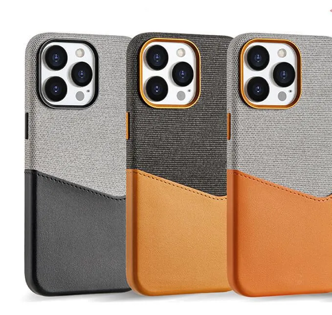 Textured Leather Card Holder iPhone Case