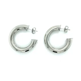 Thick Open Back Hoop Earrings