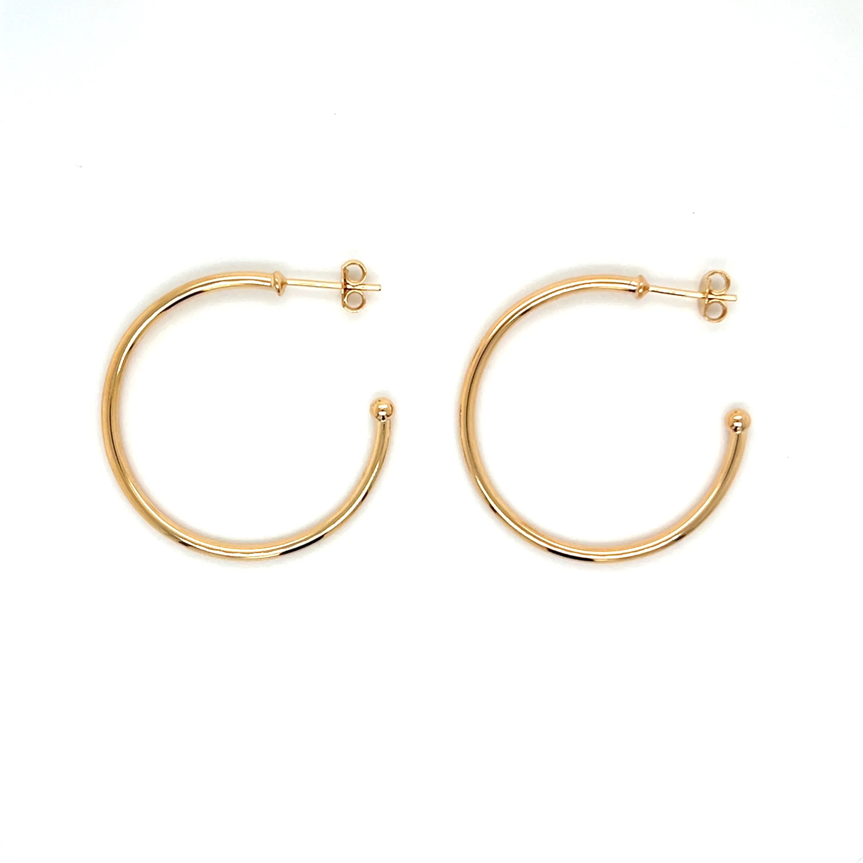 Thin Open Back Hoop Earrings