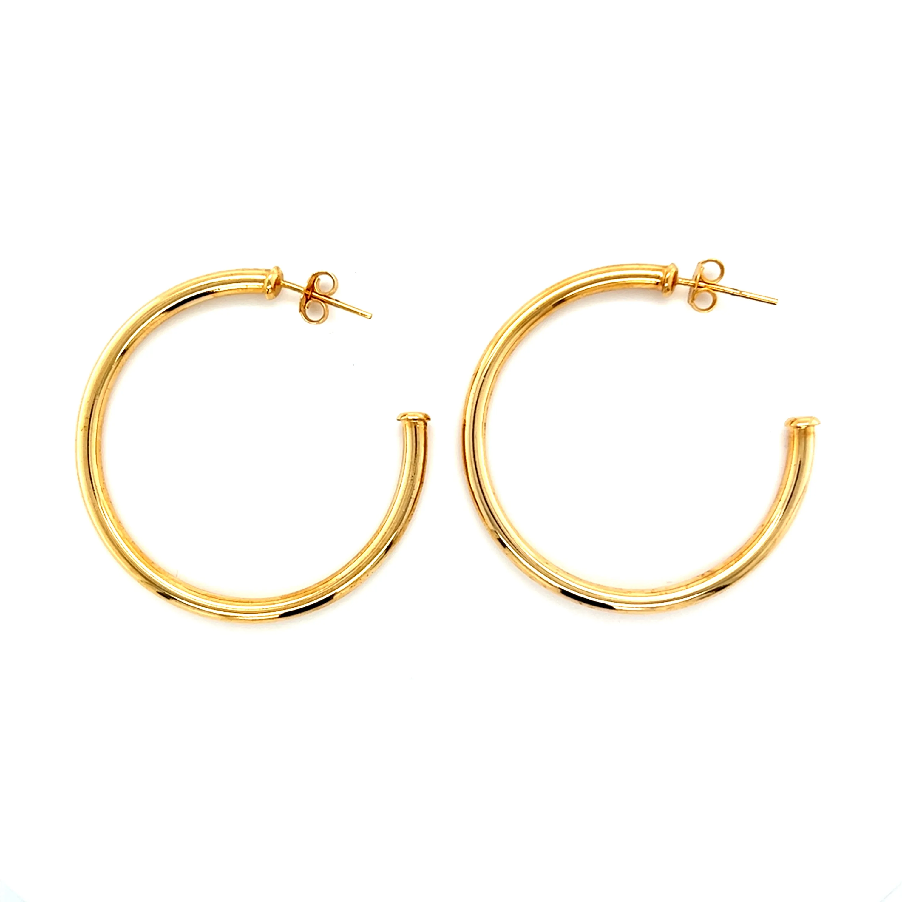 Thin Open Back Hoop Earrings