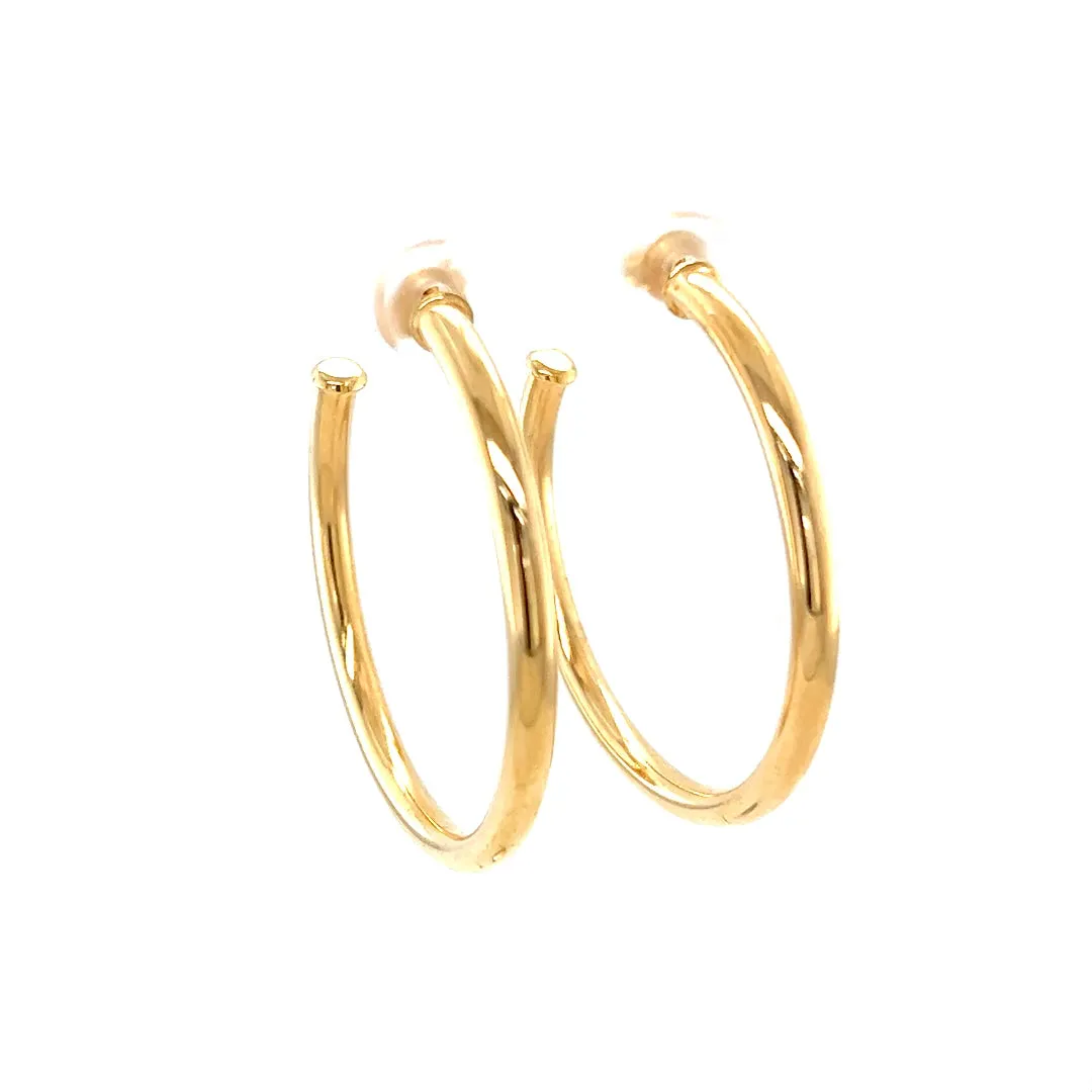 Thin Open Back Hoop Earrings