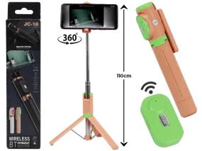 Tripod & Mini Live BroadCast Wireless Selfie Stick JC-16