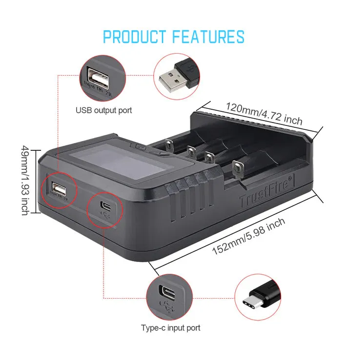 TrustFire TR-020 Battery Charger for all batteries