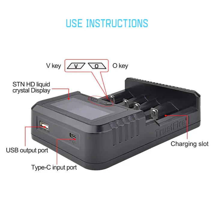 TrustFire TR-020 Battery Charger for all batteries