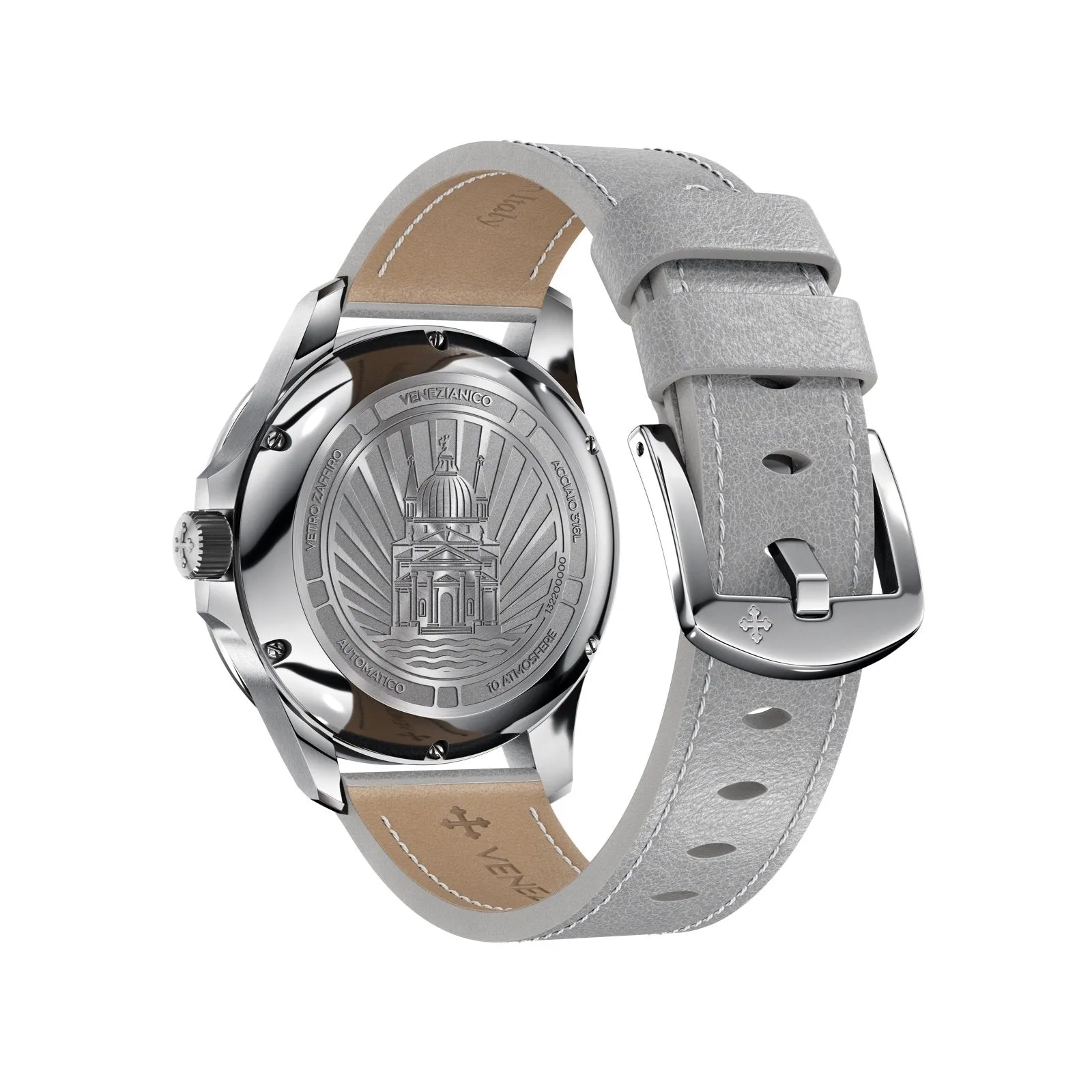 Venezianico Automatic Watch Redentore Riserva di Carica Grey Leather 1321503