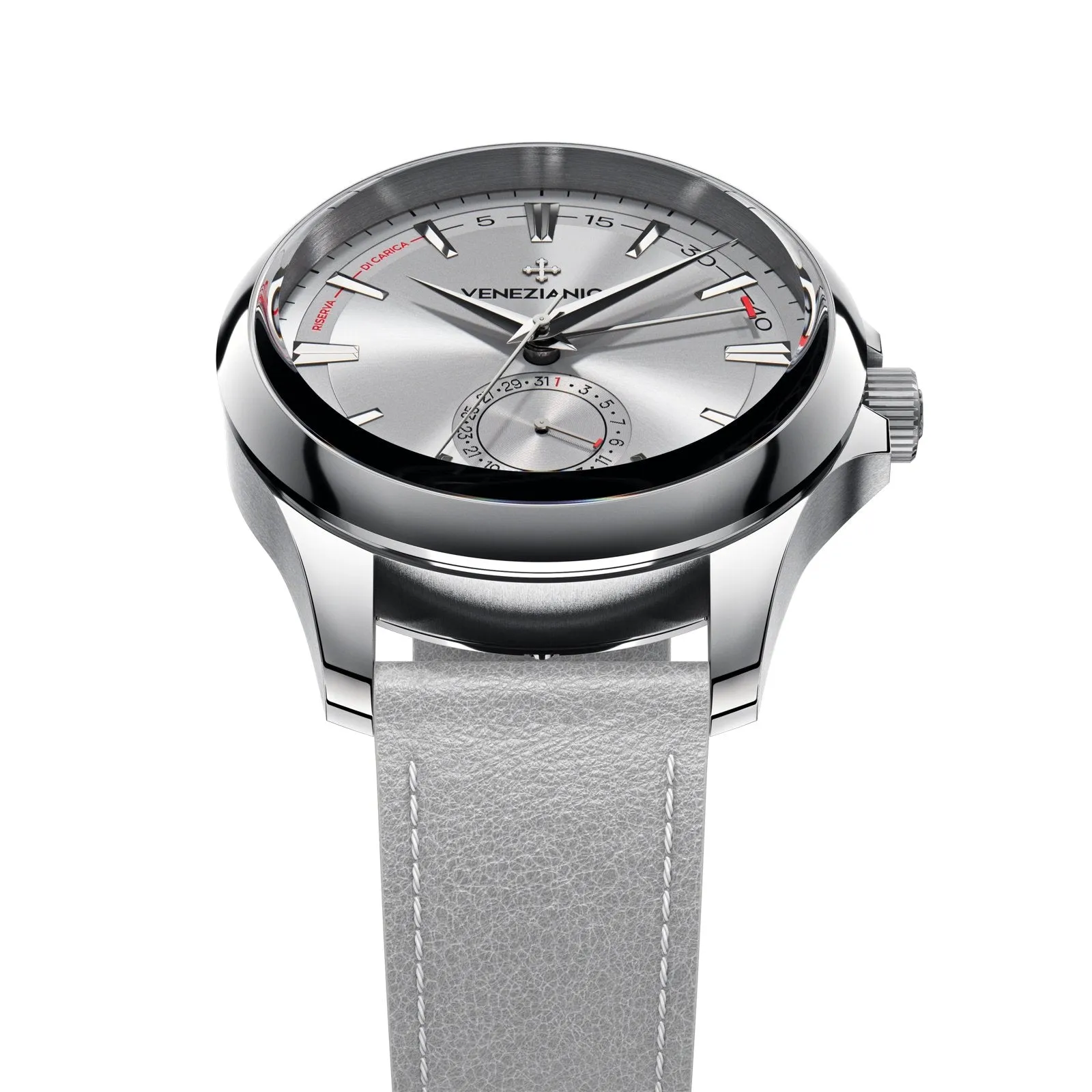 Venezianico Automatic Watch Redentore Riserva di Carica Grey Leather 1321503