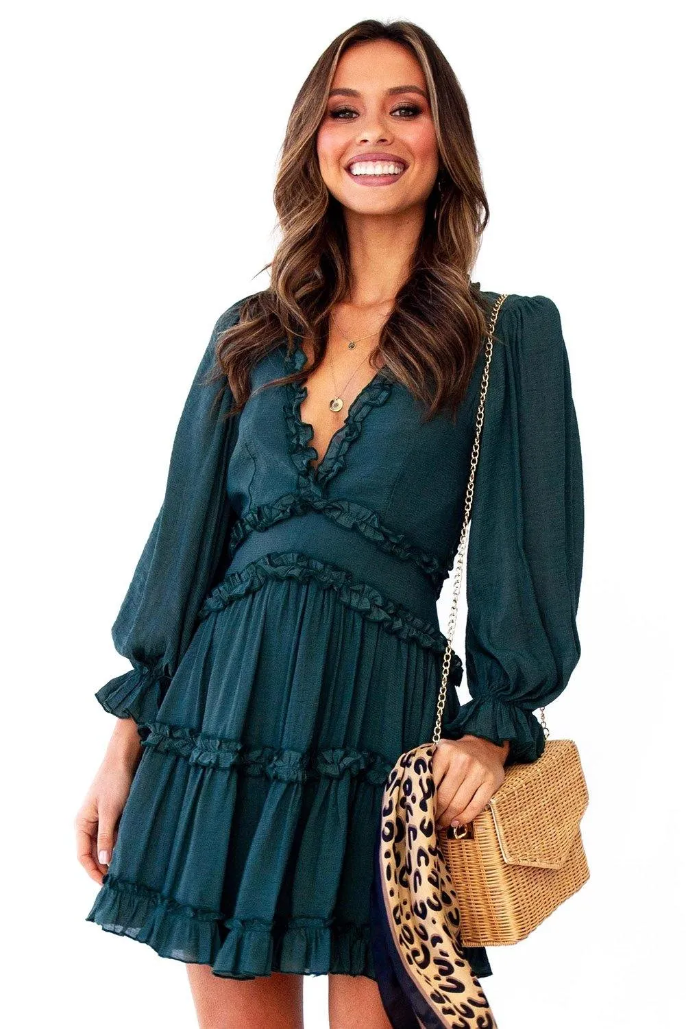 Vetozza Open Back Dress (Green)