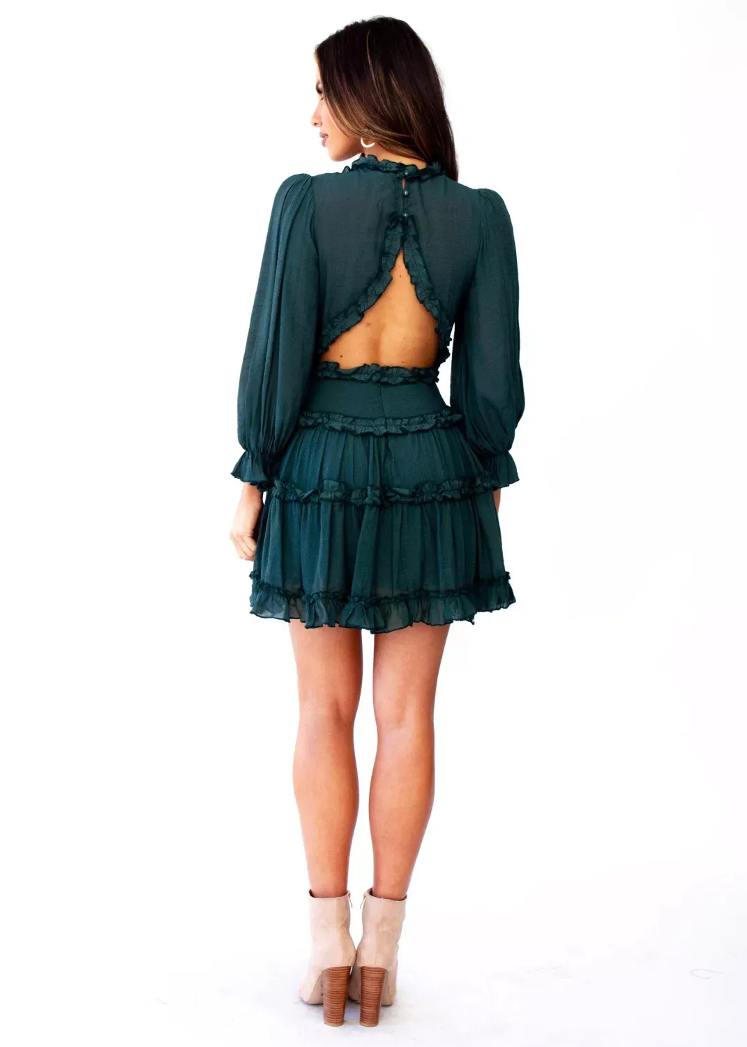 Vetozza Open Back Dress (Green)