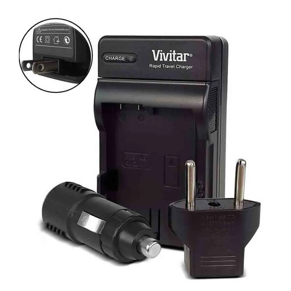 Vivitar LC-E6 Replacement Rapid Charger for Canon LP-E6 For 90D 80D 5D 6D 7D