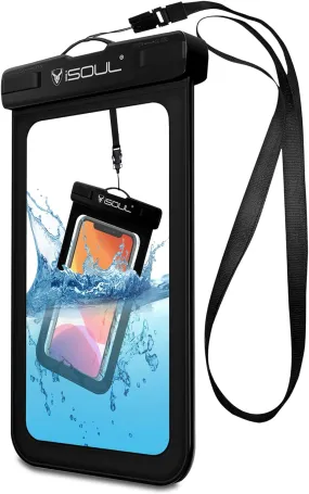 Waterproof Phone Case, Waterproof phone pouch Dry Sealed Bag with Lanyard for Mobile Phones Samsung, iPhone 15/14/13/12/11/XS/Max/XR/X Galaxy S10 for Beach Swimming Fishing Hiking Surfing 1Pack Clear