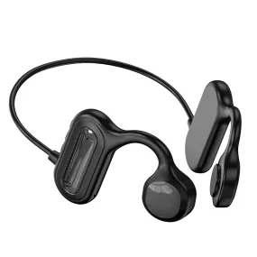 Wireless Bone Conduction Headphones - Open Ear Sports Headset w/ Mic, IPX5 Sweatproof, MMC Card Support, V5.1