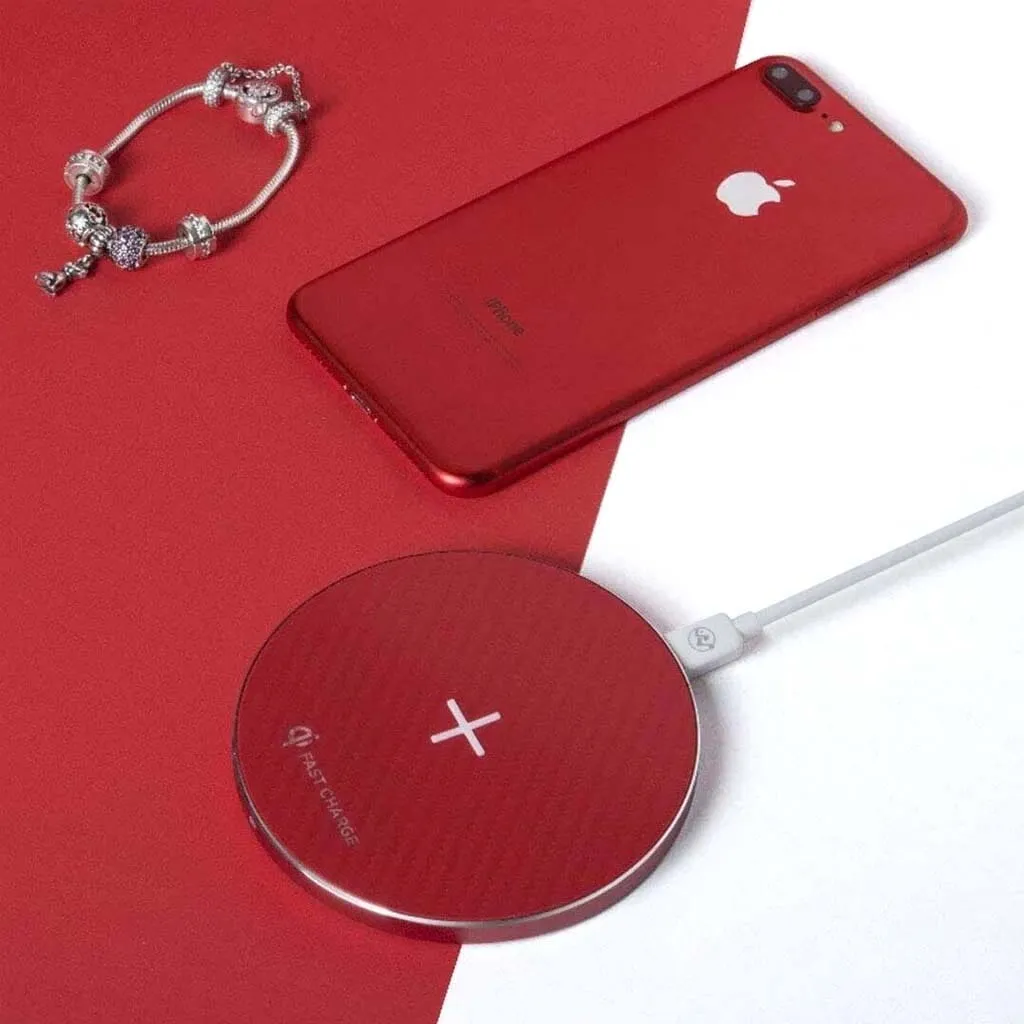 Wireless Charging Pad - Stealth, Aluminum Red