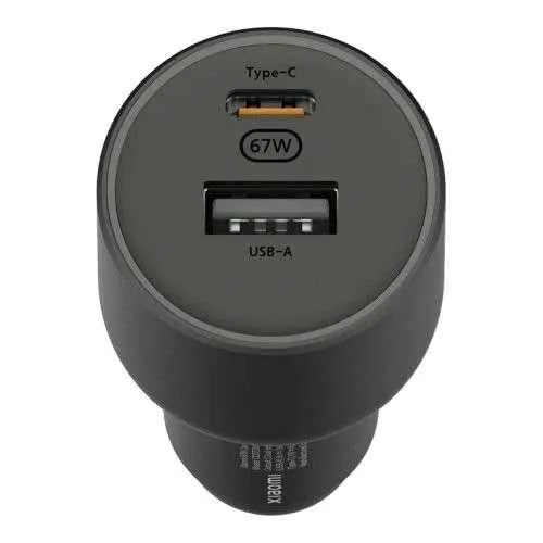 Xiaomi Mi 67W USB A/Type C Car Charger Black - BHR6814GL