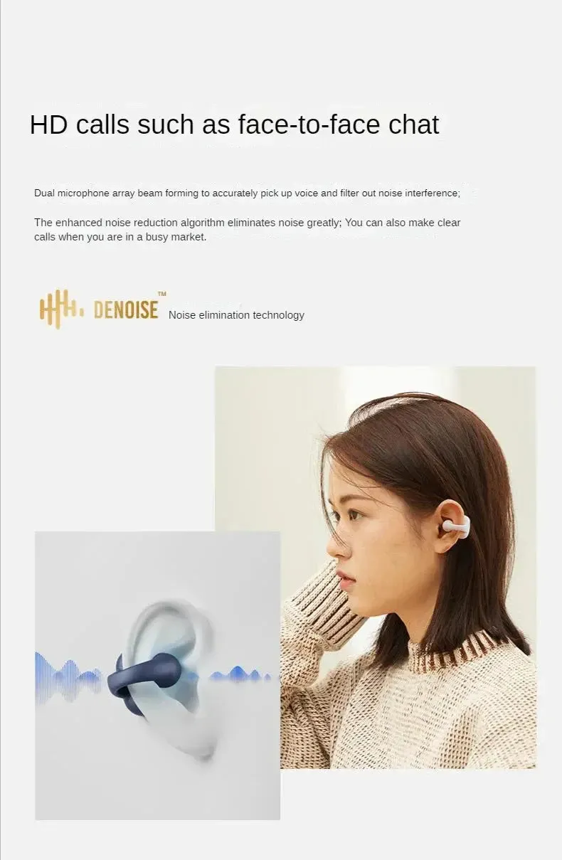 Xiaomi Wireless Bluetooth Headphone Earrings TWS Bone Conduction Earhook Headphones Sports Earbuds TWS Headphones WithMicrophone